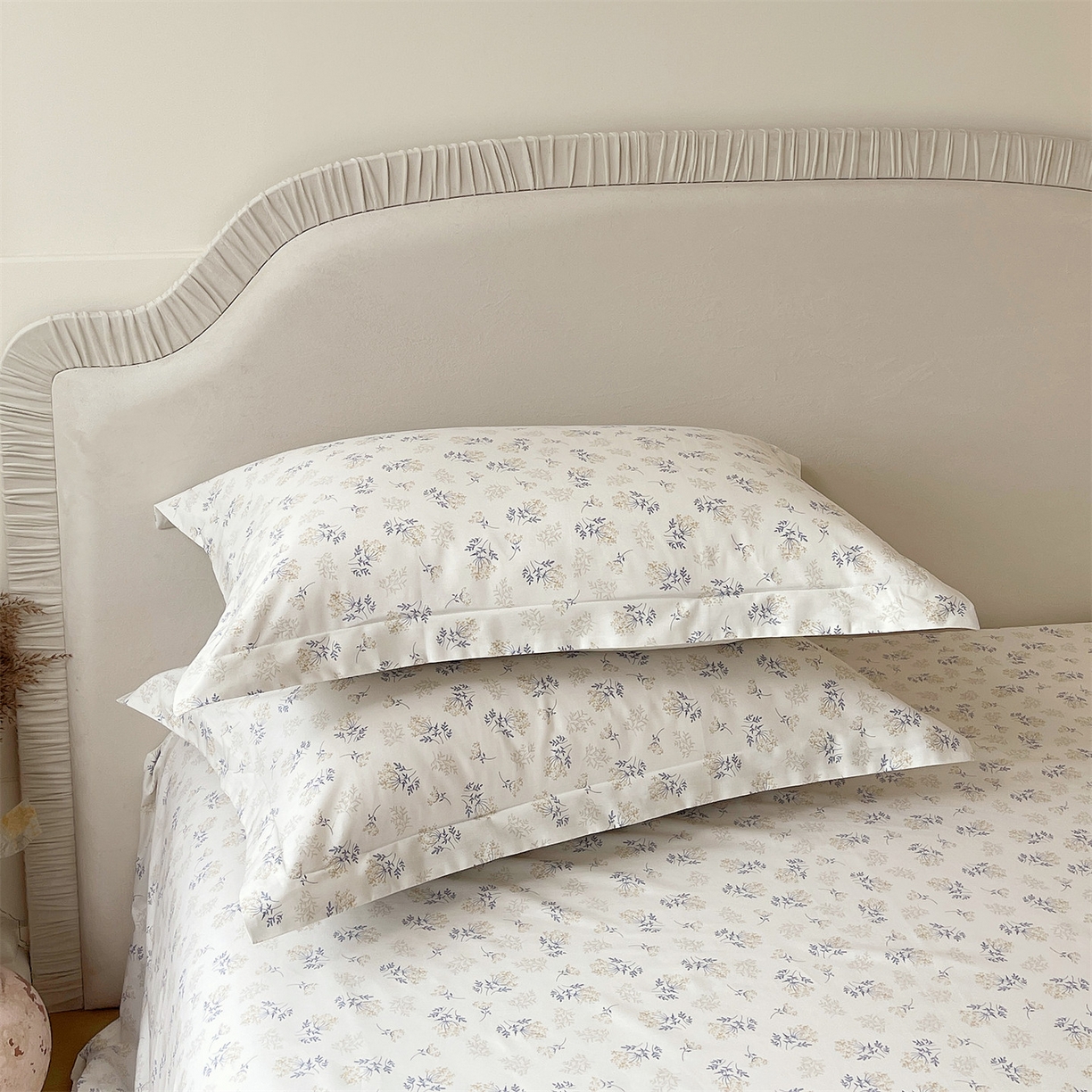 91家纺网 家纺一手货源 找家纺 宝齐莱家纺 2026新款全棉纯棉13372印花单枕套枕套单件 左岸晨雾