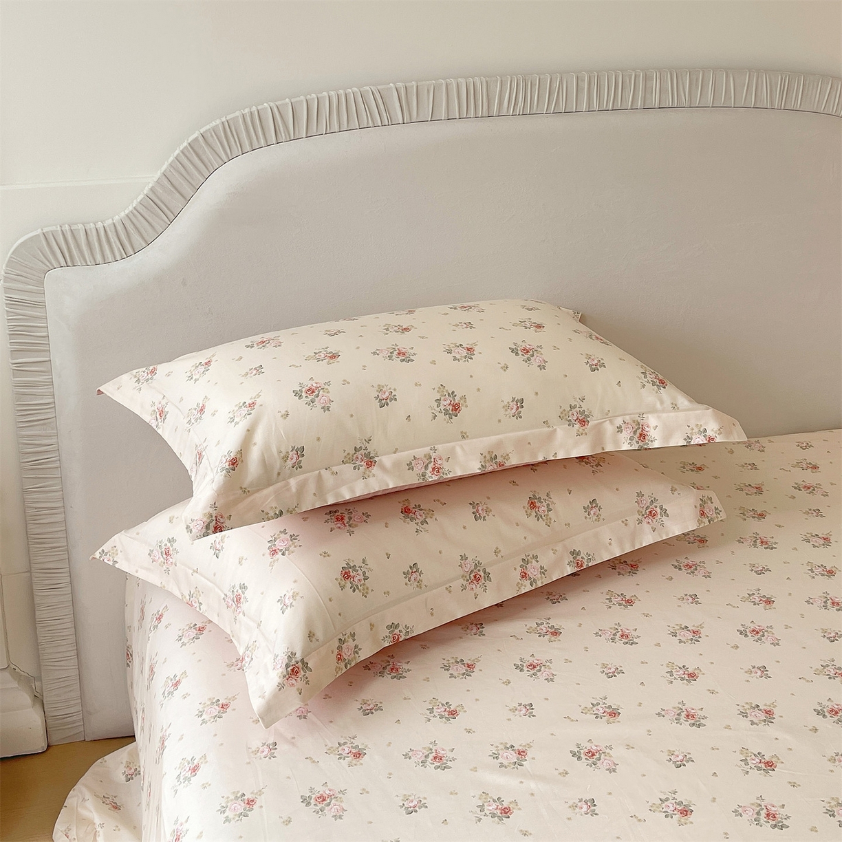 91家纺网 家纺一手货源 找家纺 宝齐莱家纺 2026新款全棉纯棉13372印花单枕套枕套单件 洛可可