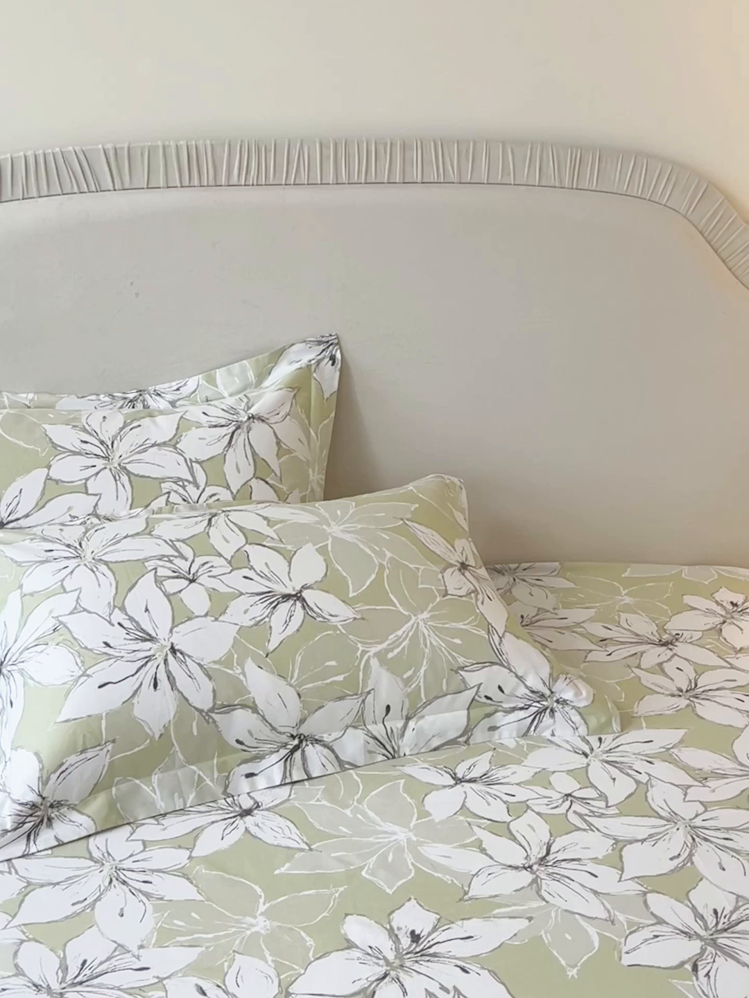 91家纺网 家纺一手货源 找家纺 宝齐莱家纺 2026新款全棉纯棉13372印花单枕套枕套单件 云间月