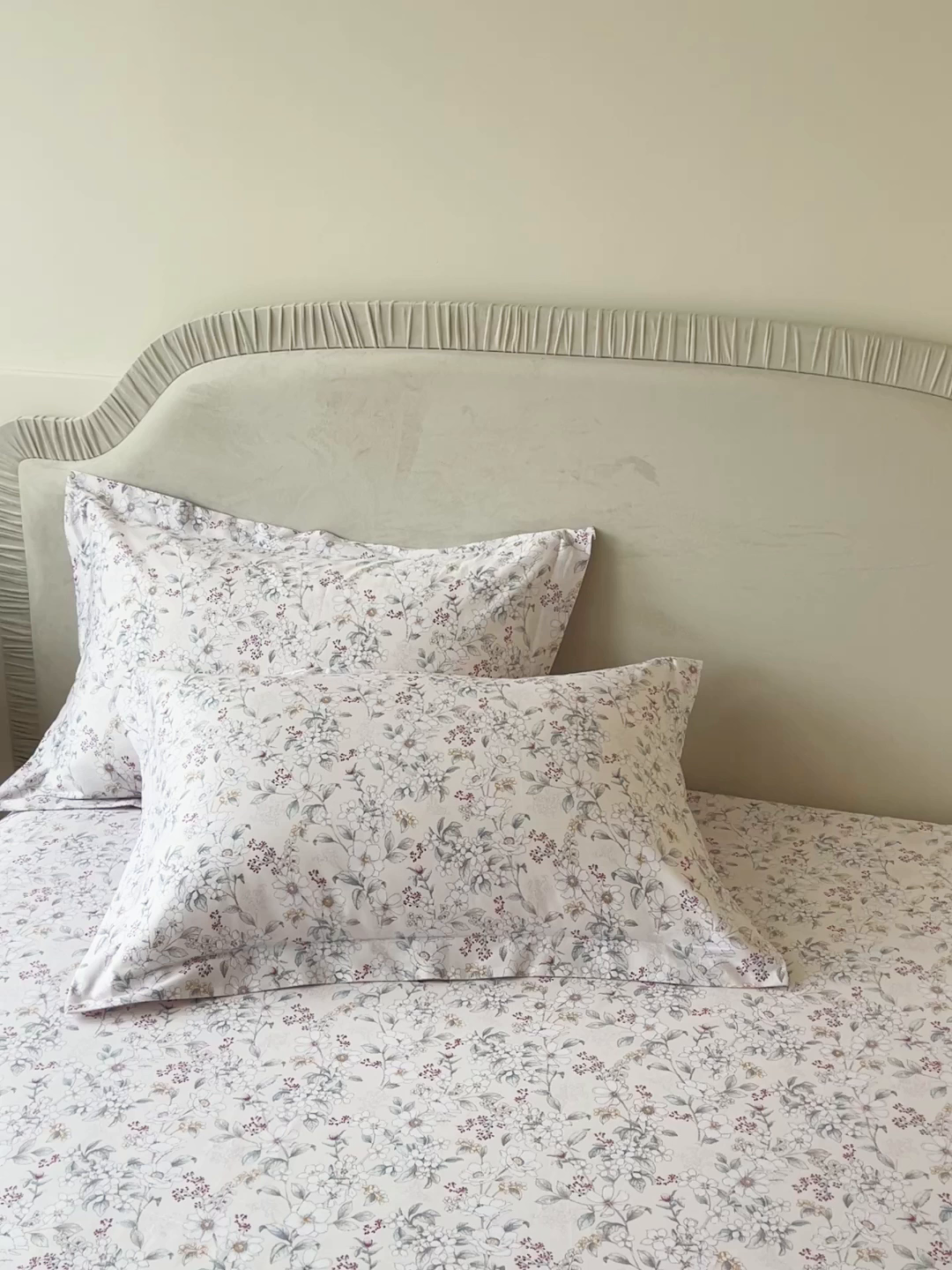 91家纺网 家纺一手货源 找家纺 宝齐莱家纺 2026新款全棉纯棉13372印花单枕套枕套单件 烟花间