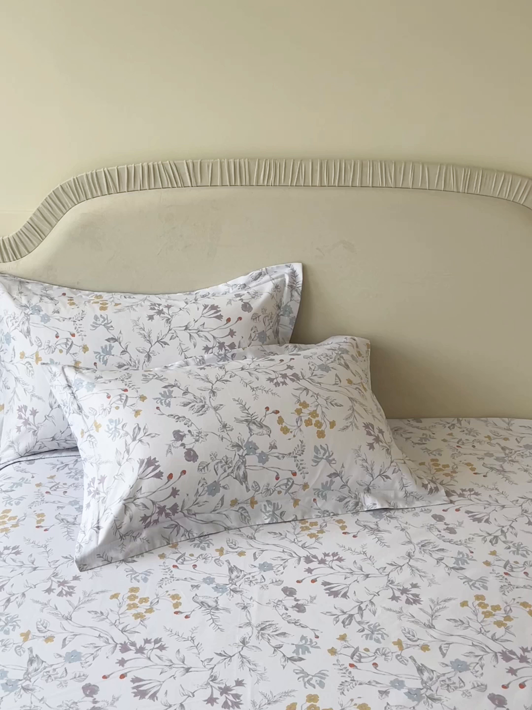 91家纺网 家纺一手货源 找家纺 宝齐莱家纺 2026新款全棉纯棉13372印花单枕套枕套单件 花解语