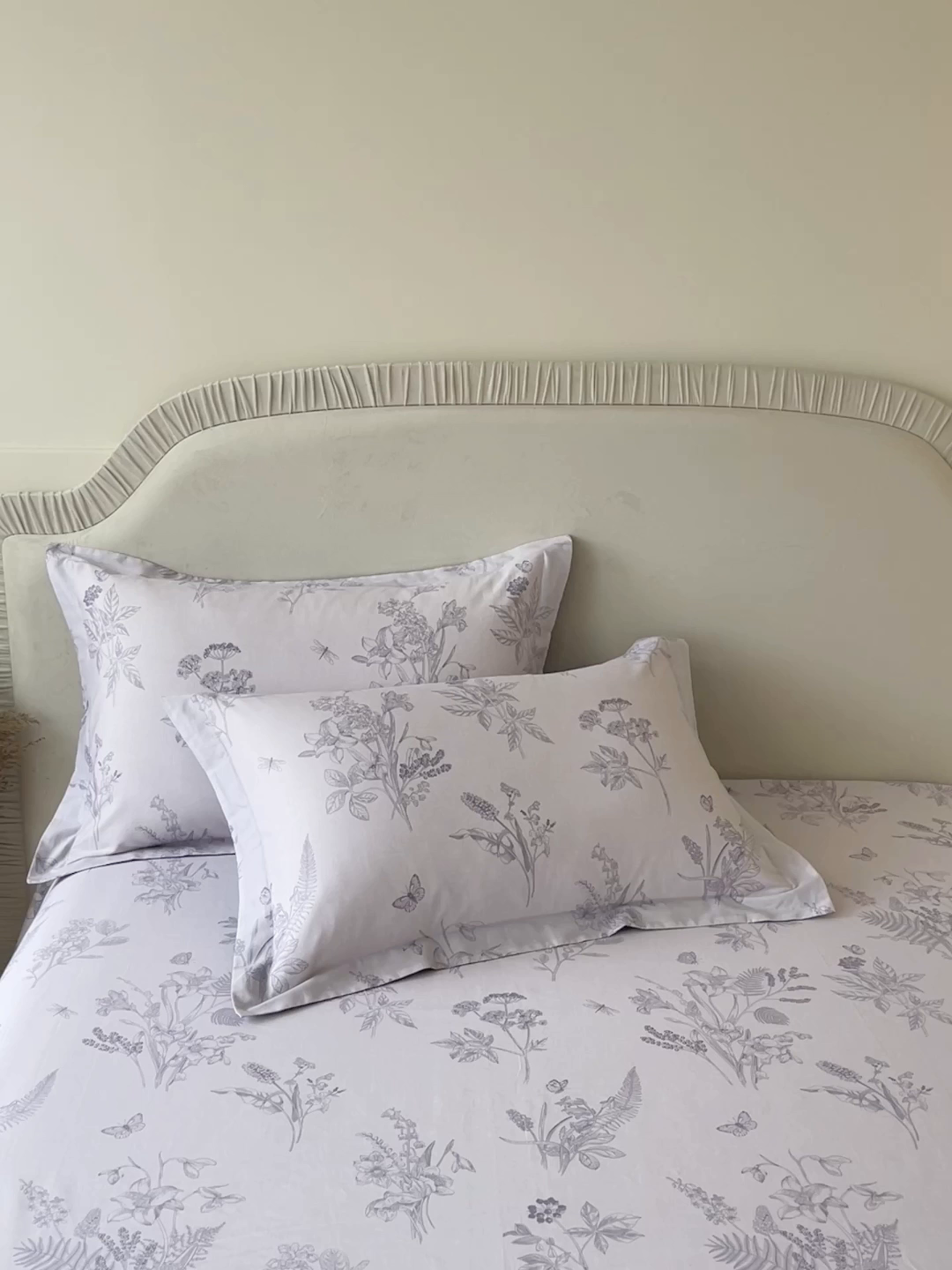 91家纺网 家纺一手货源 找家纺 宝齐莱家纺 2026新款全棉纯棉13372印花单枕套枕套单件 清雅