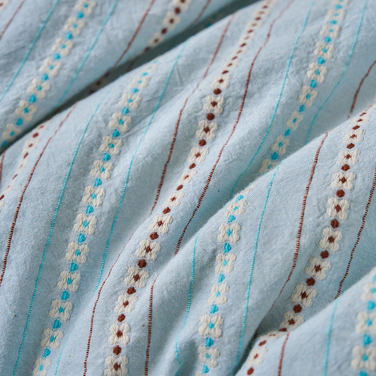 91家纺网 家纺一手货源 找家纺 被窝家纺 2026新款全棉色织提花夏被夏凉被空调被四件套-莫奈花园 莫奈花园-蓝