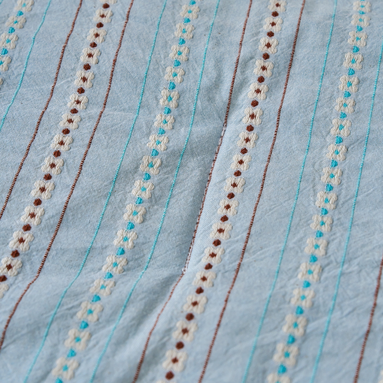 91家纺网 家纺一手货源 找家纺 被窝家纺 2026新款全棉色织提花夏被夏凉被空调被四件套-莫奈花园 莫奈花园-蓝