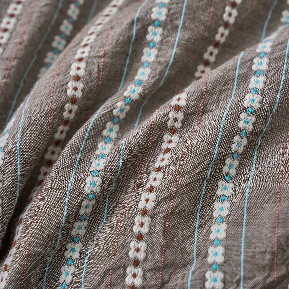 91家纺网 家纺一手货源 找家纺 被窝家纺 2026新款全棉色织提花夏被夏凉被空调被四件套-莫奈花园 莫奈花园-灰