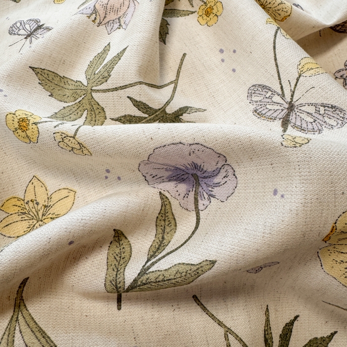 91家纺网 家纺一手货源 找家纺 如意朵 2026新款全棉棉麻印花四件套 春野