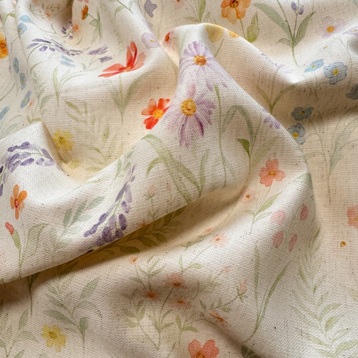 91家纺网 家纺一手货源 找家纺 如意朵 2026新款全棉棉麻印花四件套 花影