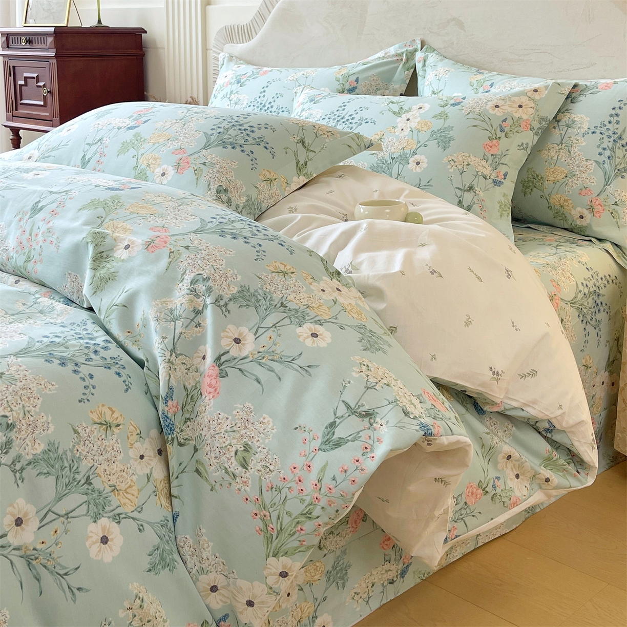 91家纺网 家纺一手货源 找家纺 （总）宝齐莱家纺 2026新款全棉纯棉13372印花四件套