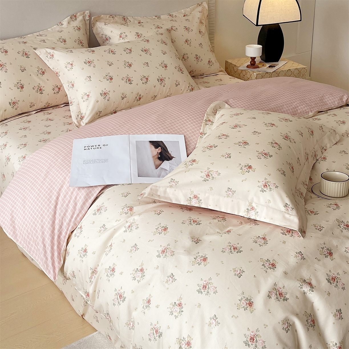 91家纺网 家纺一手货源 找家纺 宝齐莱家纺 2026新款全棉纯棉13372印花四件套 洛可可