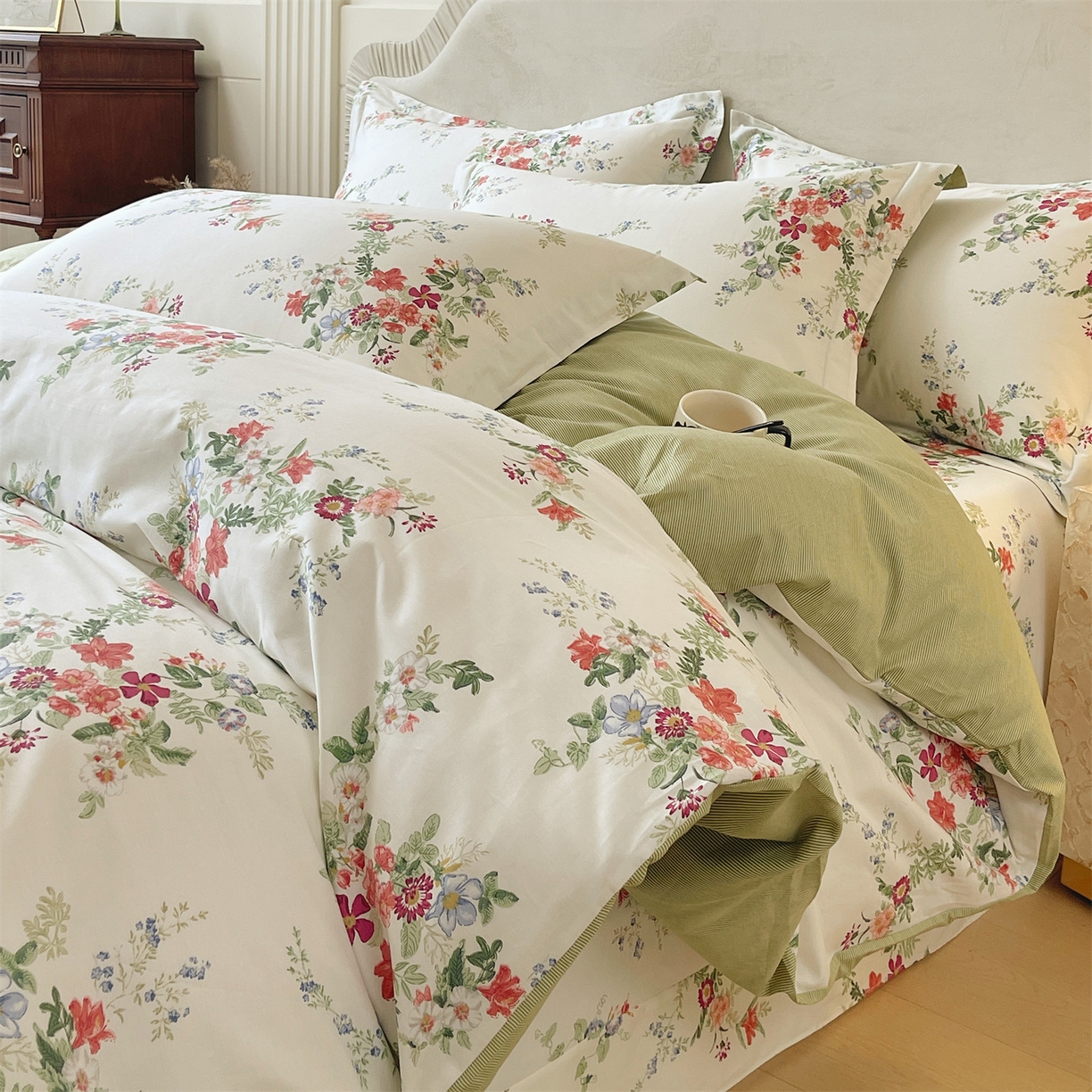 宝齐莱家纺 2026新款全棉纯棉13372印花四件套 香榭丽