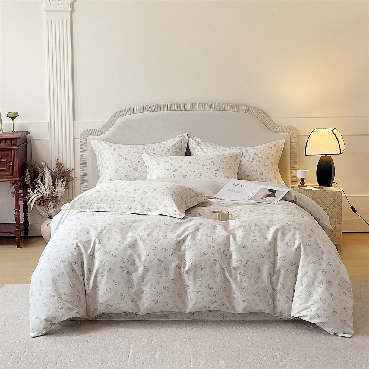 91家纺网 家纺一手货源 找家纺 宝齐莱家纺 2026新款全棉纯棉13372印花四件套 左岸晨雾