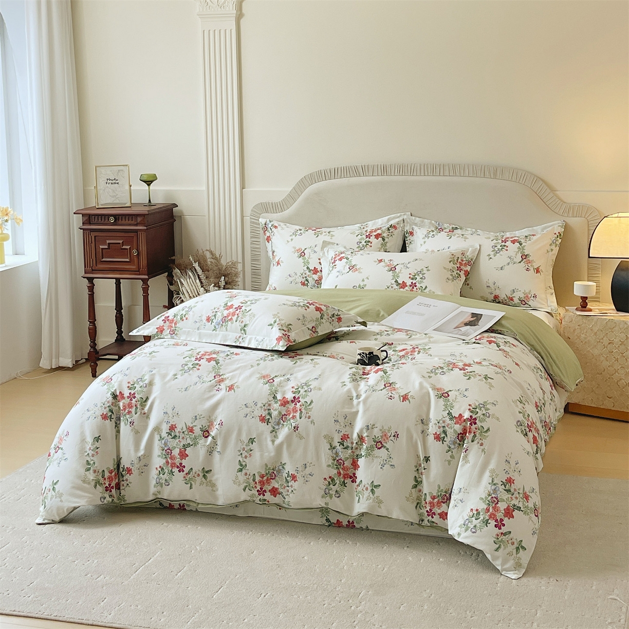 91家纺网 家纺一手货源 找家纺 宝齐莱家纺 2026新款全棉纯棉13372印花四件套 香榭丽