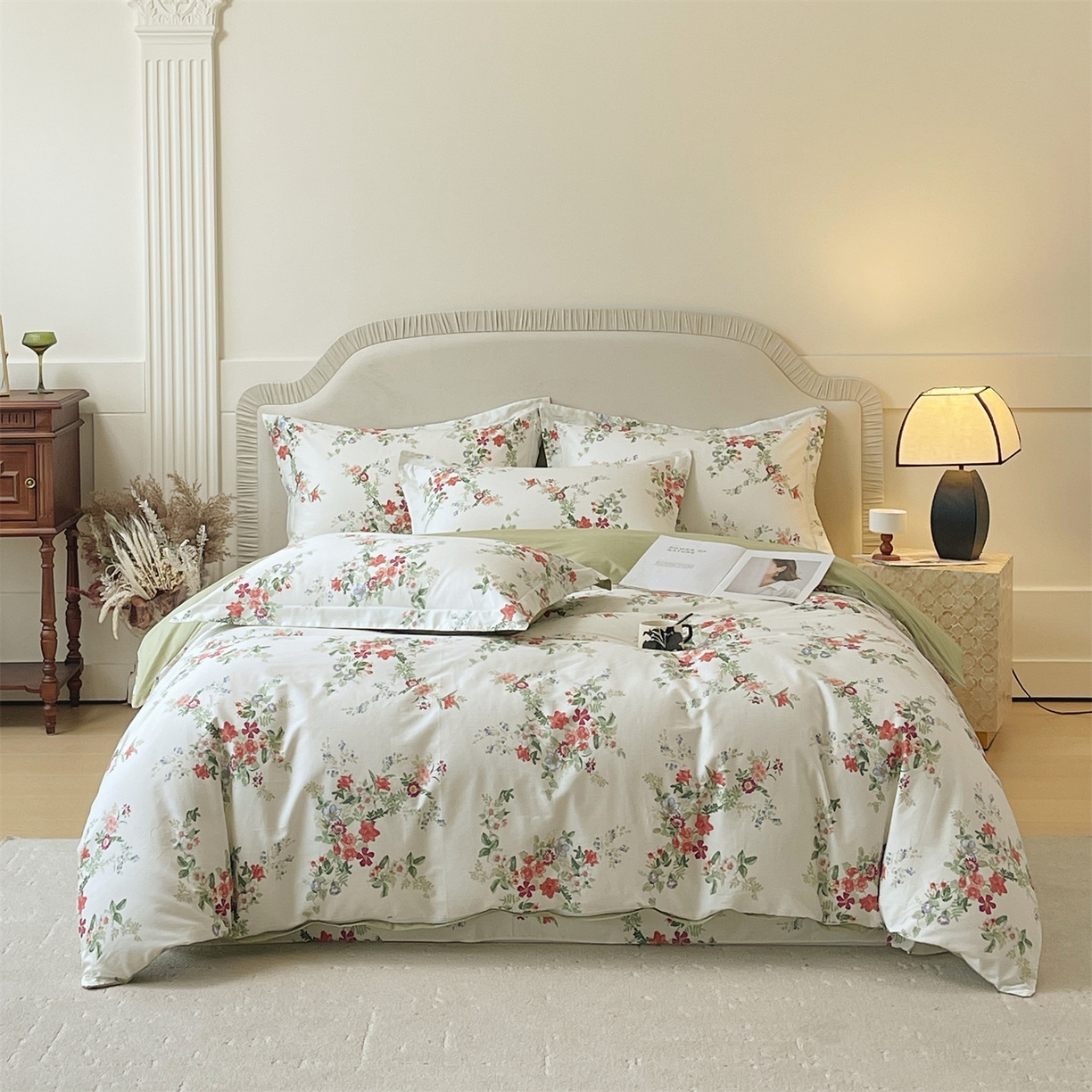 91家纺网 家纺一手货源 找家纺 宝齐莱家纺 2026新款全棉纯棉13372印花四件套 香榭丽