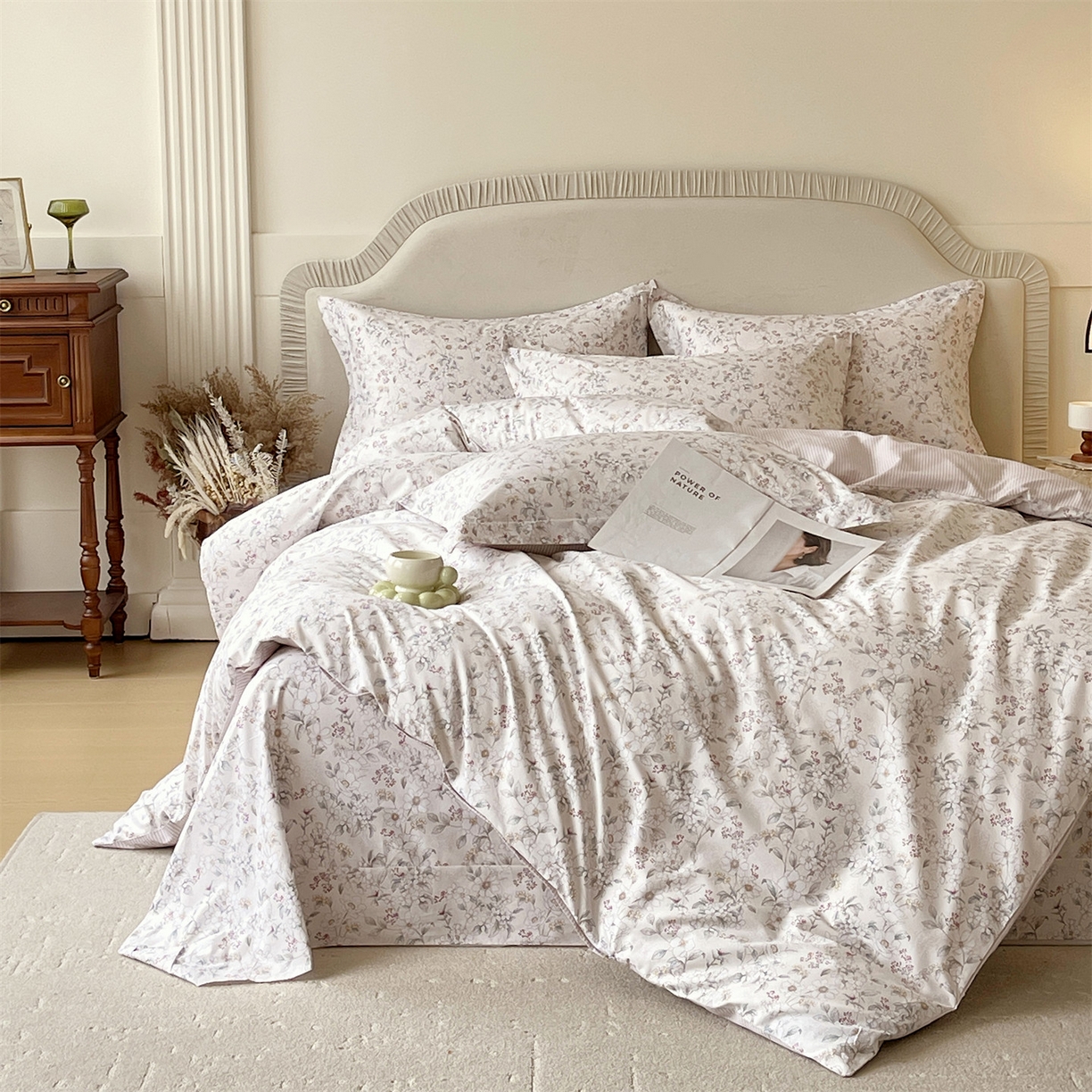 91家纺网 家纺一手货源 找家纺 宝齐莱家纺 2026新款全棉纯棉13372印花四件套 烟花间