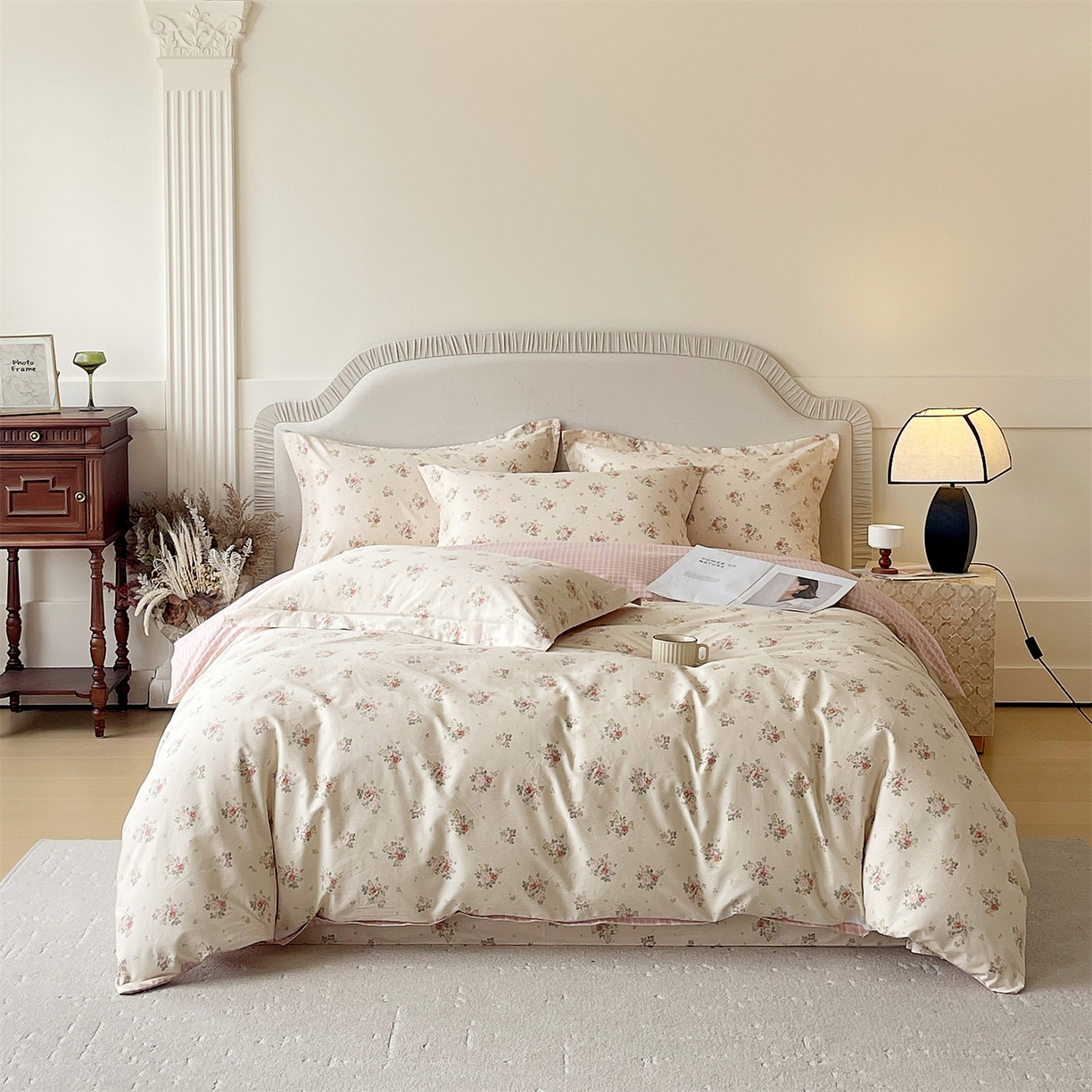 91家纺网 家纺一手货源 找家纺 宝齐莱家纺 2026新款全棉纯棉13372印花四件套 洛可可