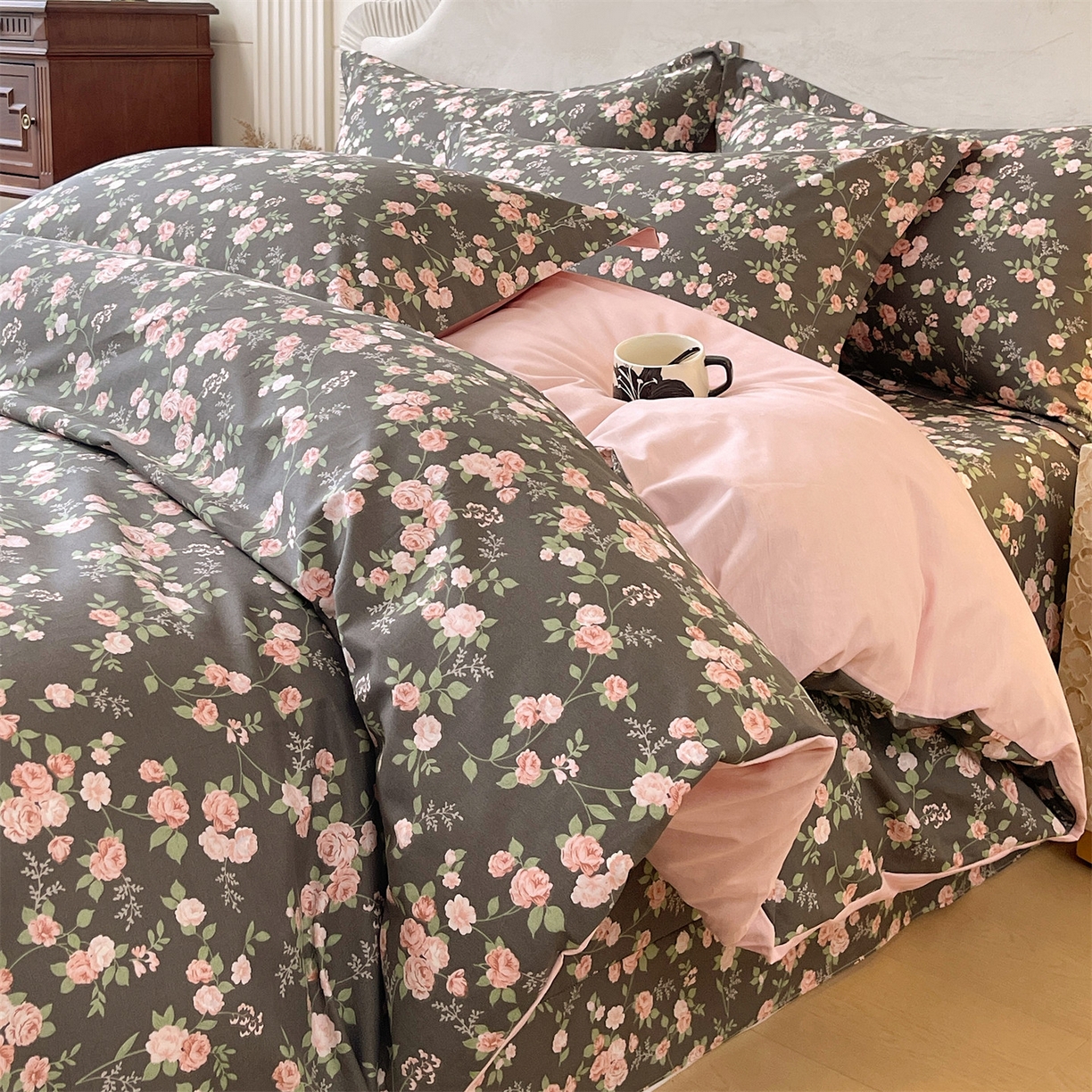 宝齐莱家纺 2026新款全棉纯棉13372印花四件套 美如画