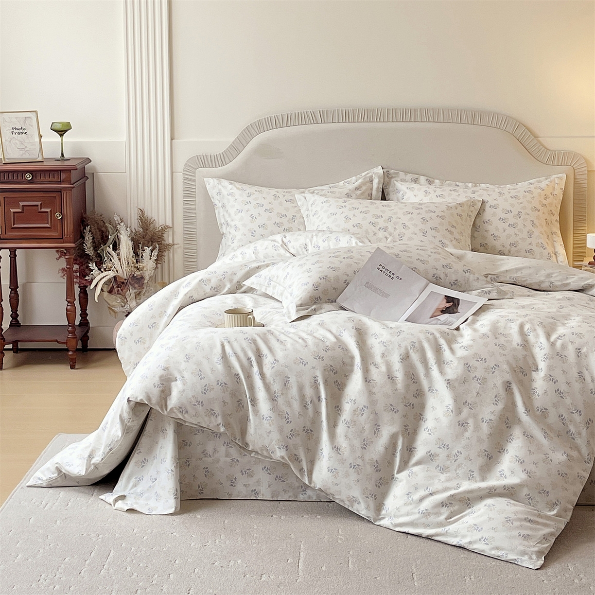 91家纺网 家纺一手货源 找家纺 宝齐莱家纺 2026新款全棉纯棉13372印花四件套 左岸晨雾