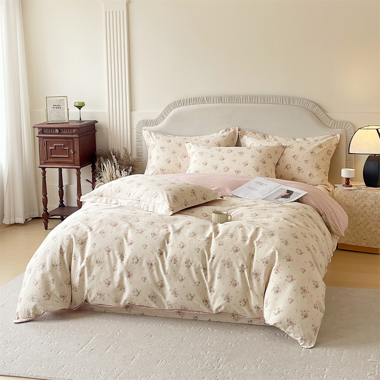 91家纺网 家纺一手货源 找家纺 宝齐莱家纺 2026新款全棉纯棉13372印花四件套 洛可可