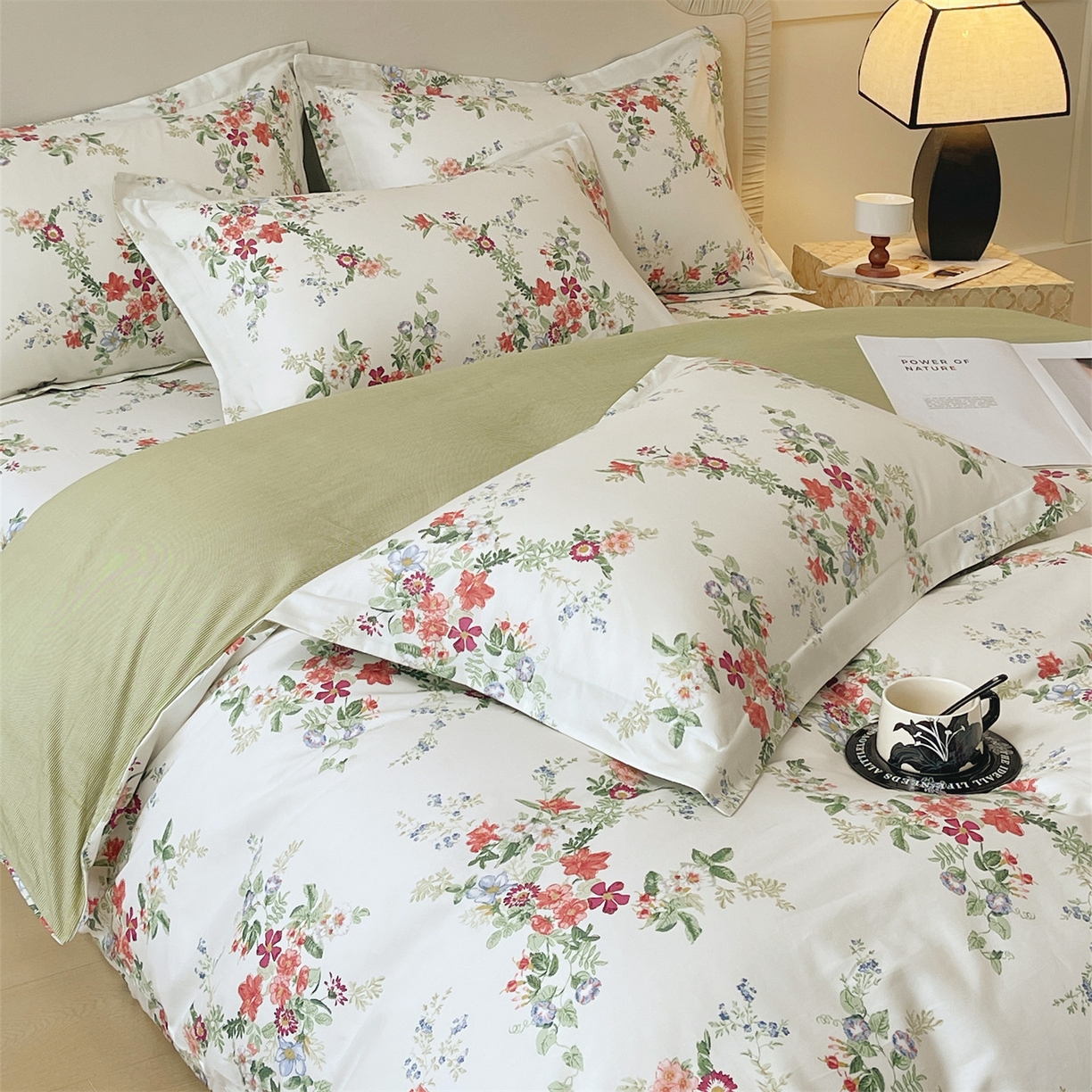 91家纺网 家纺一手货源 找家纺 宝齐莱家纺 2026新款全棉纯棉13372印花四件套 香榭丽