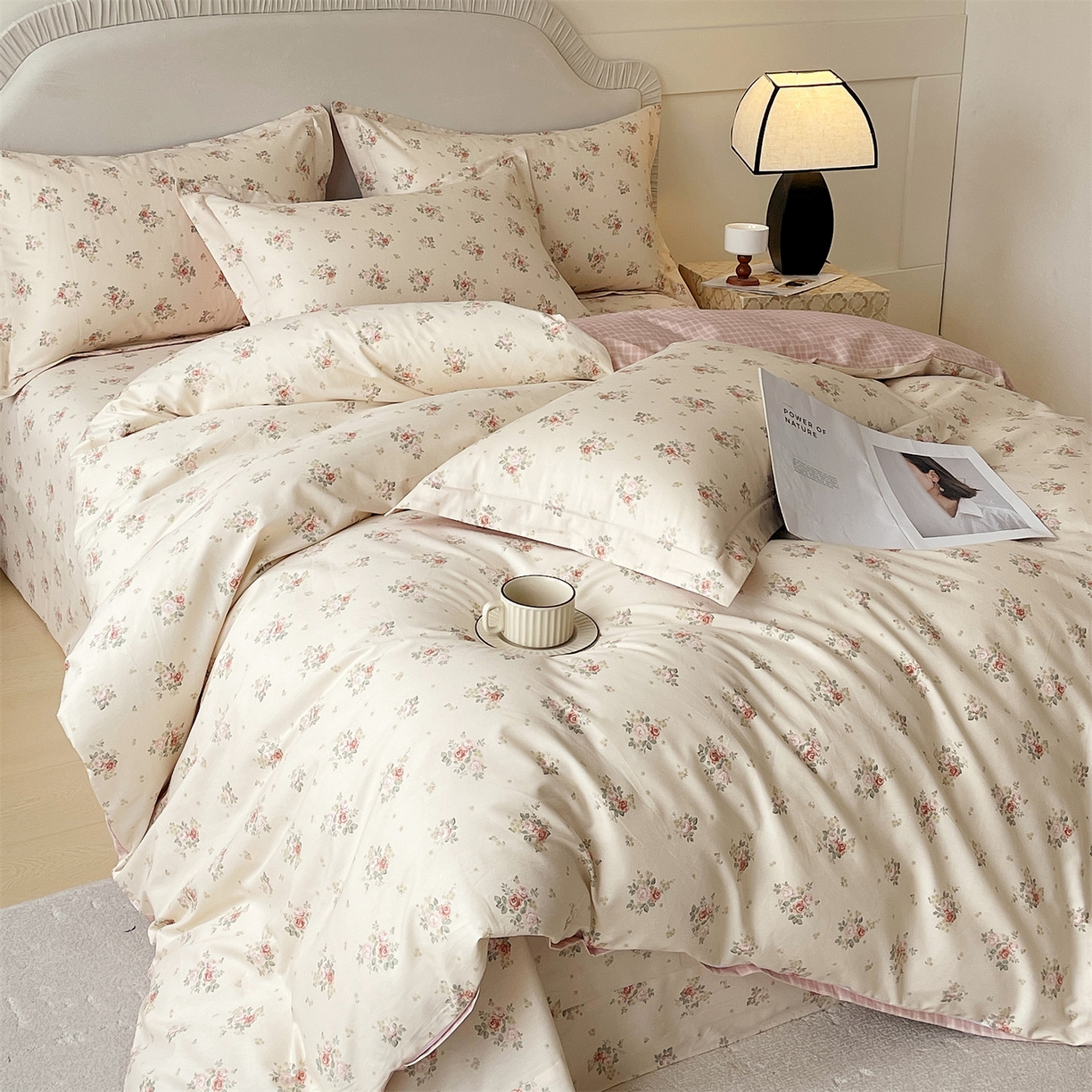 91家纺网 家纺一手货源 找家纺 宝齐莱家纺 2026新款全棉纯棉13372印花四件套 洛可可