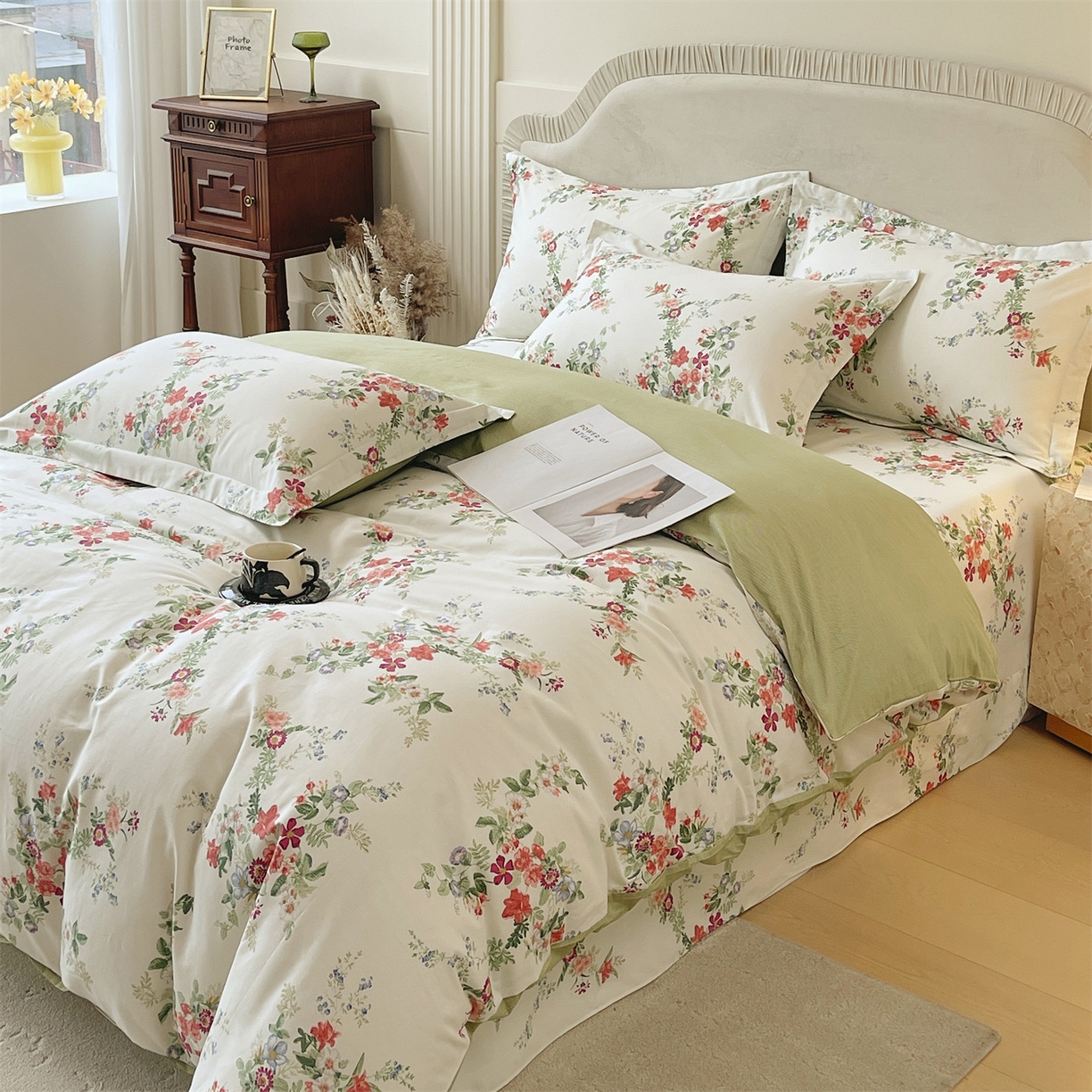 91家纺网 家纺一手货源 找家纺 宝齐莱家纺 2026新款全棉纯棉13372印花四件套 香榭丽