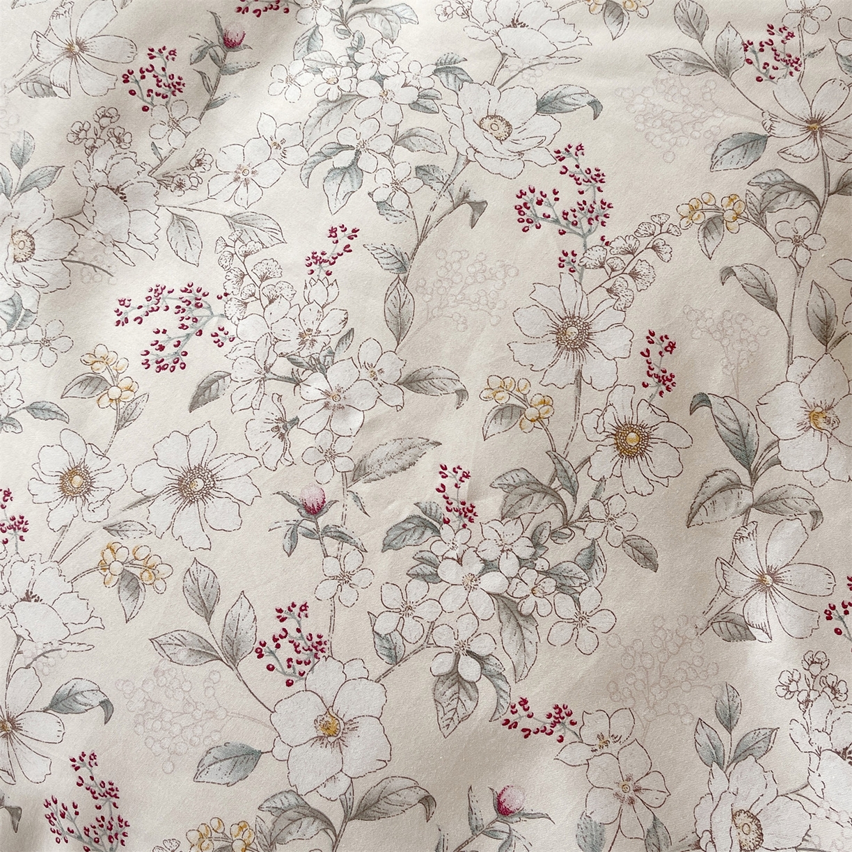 91家纺网 家纺一手货源 找家纺 宝齐莱家纺 2026新款全棉纯棉13372印花四件套 烟花间