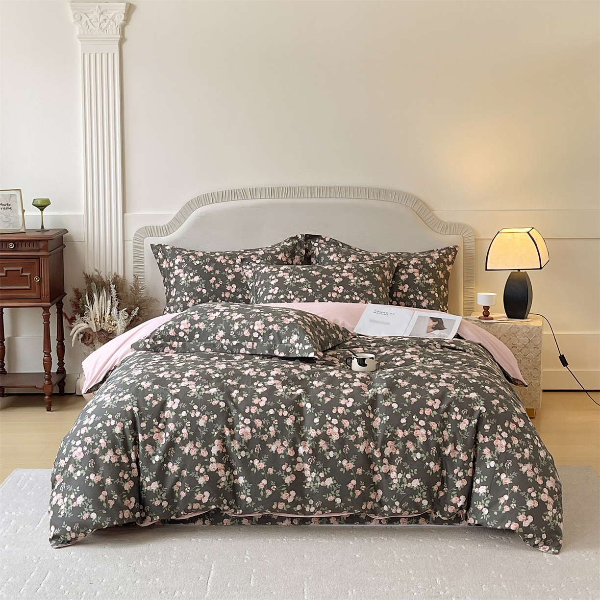 91家纺网 家纺一手货源 找家纺 宝齐莱家纺 2026新款全棉纯棉13372印花四件套 美如画