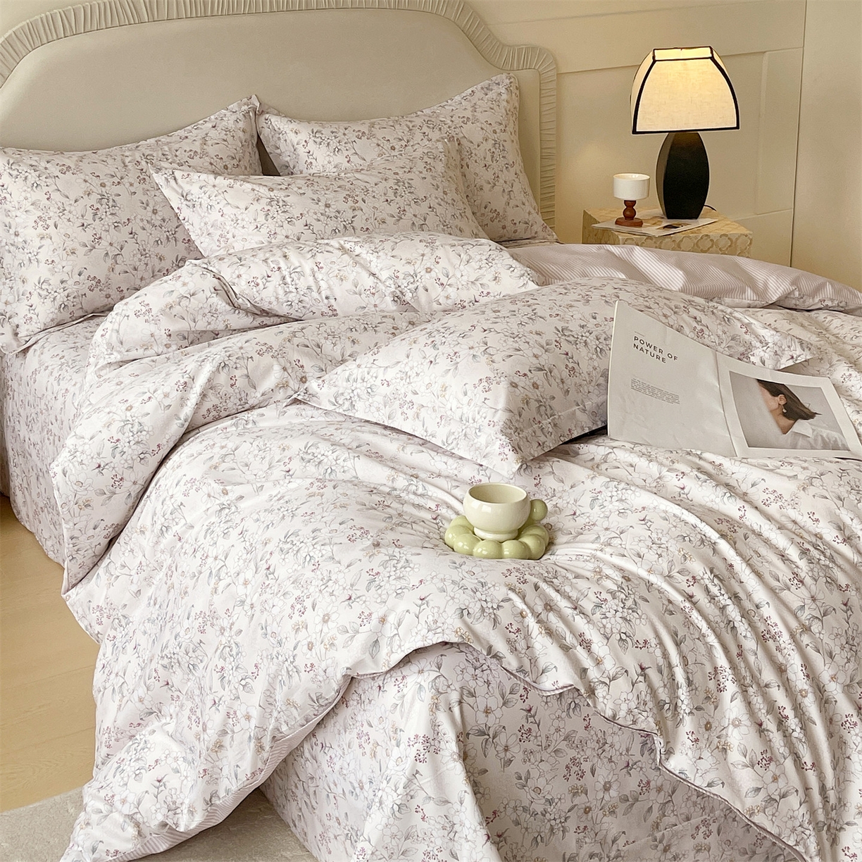 91家纺网 家纺一手货源 找家纺 宝齐莱家纺 2026新款全棉纯棉13372印花四件套 烟花间