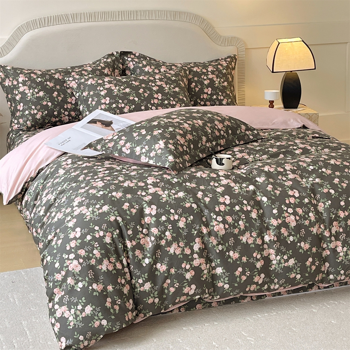 91家纺网 家纺一手货源 找家纺 宝齐莱家纺 2026新款全棉纯棉13372印花四件套 美如画