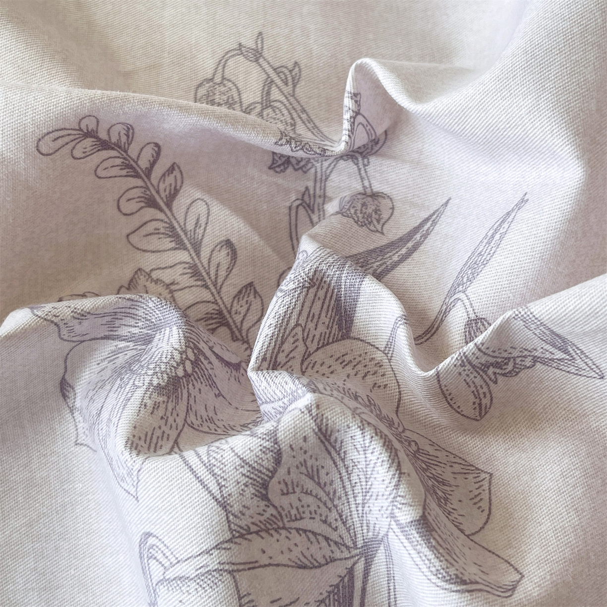 91家纺网 家纺一手货源 找家纺 宝齐莱家纺 2026新款全棉纯棉13372印花四件套 清雅