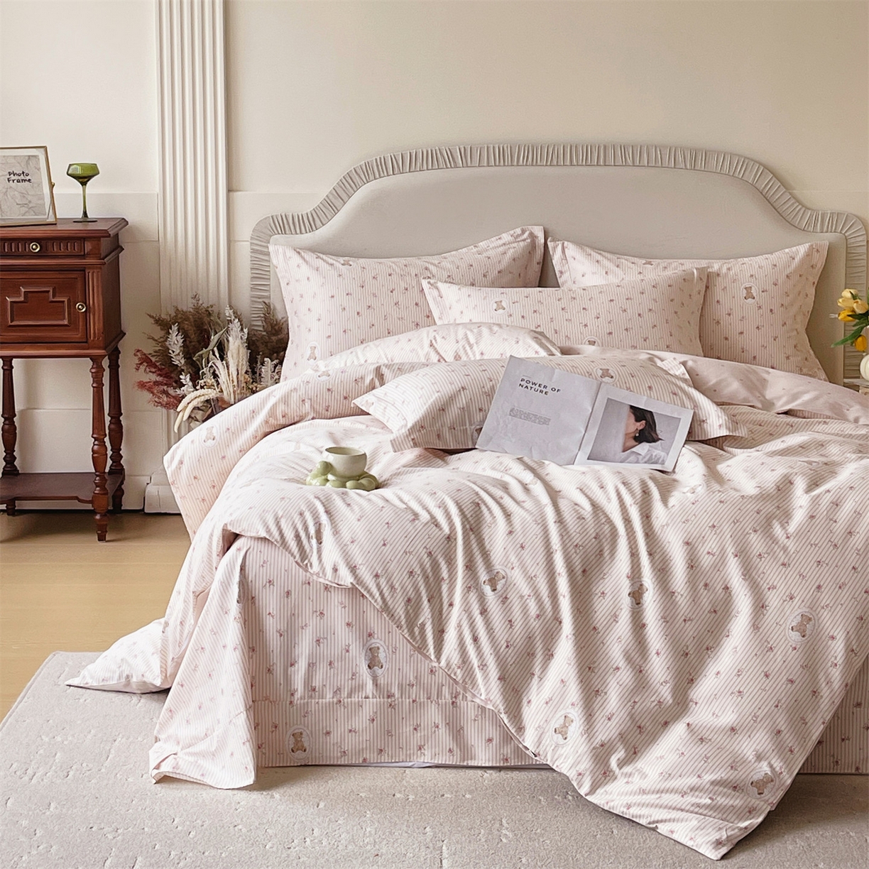 91家纺网 家纺一手货源 找家纺 宝齐莱家纺 2026新款全棉纯棉13372印花四件套 小确幸