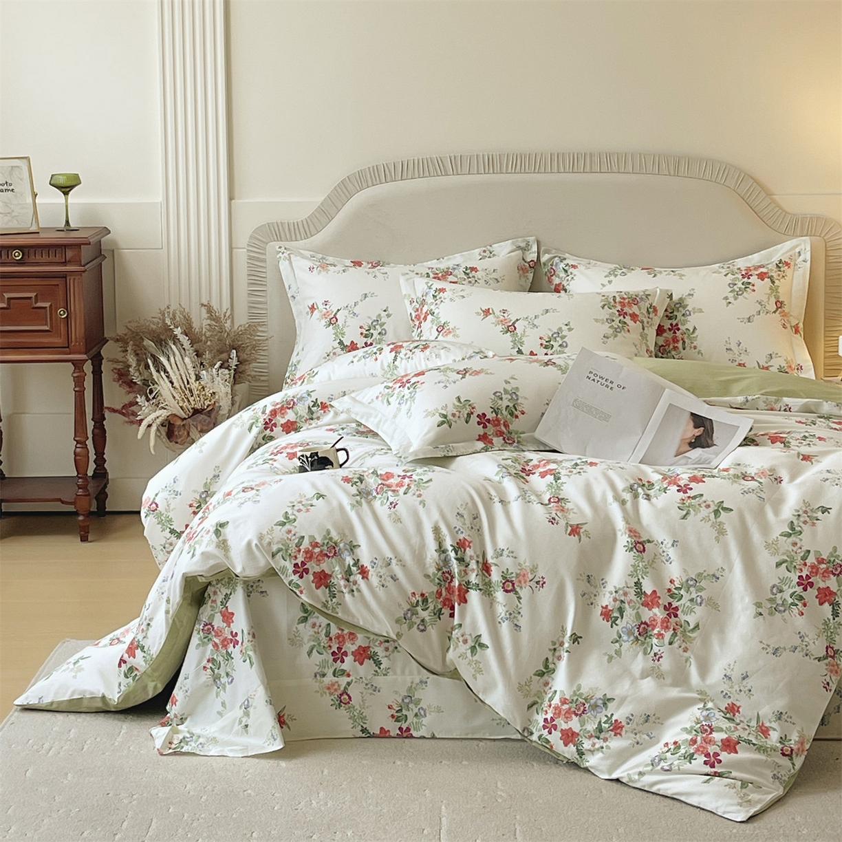 91家纺网 家纺一手货源 找家纺 宝齐莱家纺 2026新款全棉纯棉13372印花四件套 香榭丽