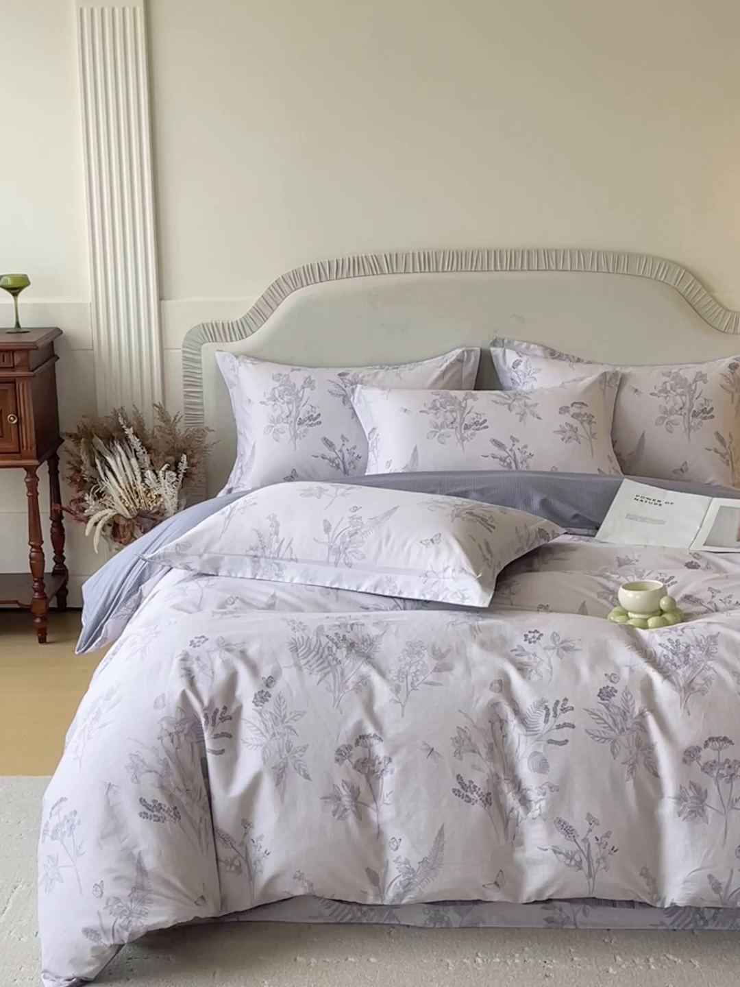 91家纺网 家纺一手货源 找家纺 宝齐莱家纺 2026新款全棉纯棉13372印花四件套 清雅