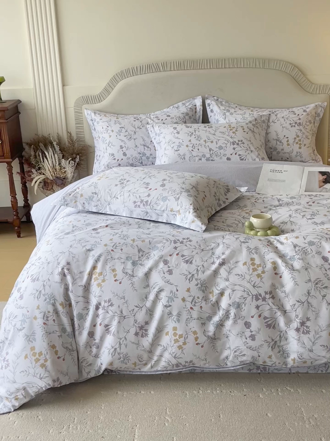 91家纺网 家纺一手货源 找家纺 宝齐莱家纺 2026新款全棉纯棉13372印花四件套 花解语