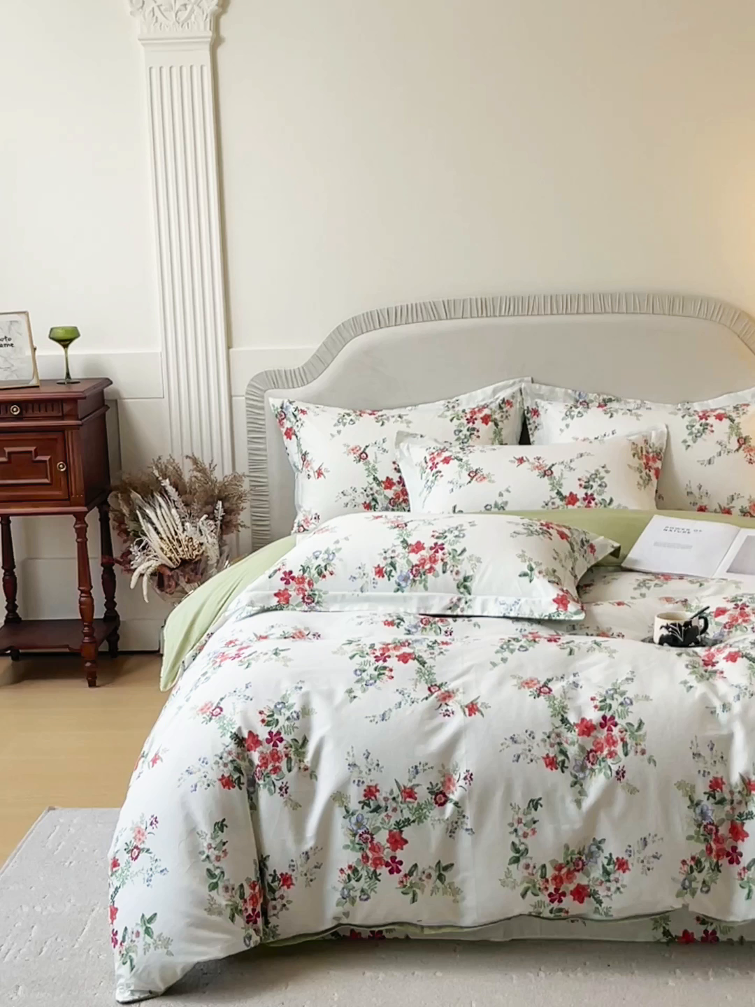 91家纺网 家纺一手货源 找家纺 宝齐莱家纺 2026新款全棉纯棉13372印花四件套 香榭丽