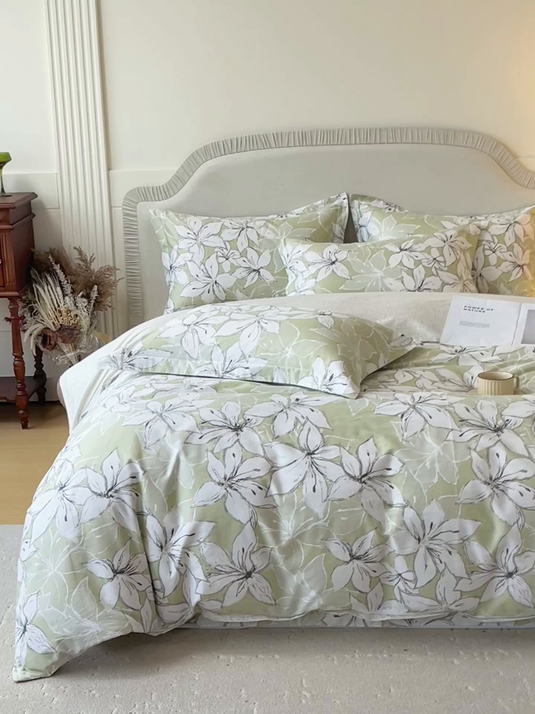 91家纺网 家纺一手货源 找家纺 宝齐莱家纺 2026新款全棉纯棉13372印花四件套 云间月