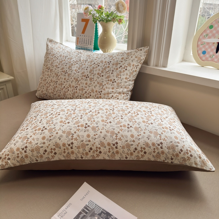 91家纺网 家纺一手货源 找家纺 如意朵 2026新款全棉棉麻印花四件套 星栗