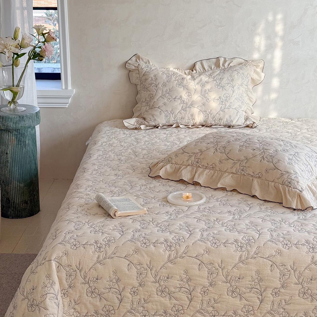 91家纺网 家纺一手货源 找家纺 （总）琳可家居 2026新款东方美学棉麻床盖三件套四件套可搭配被套