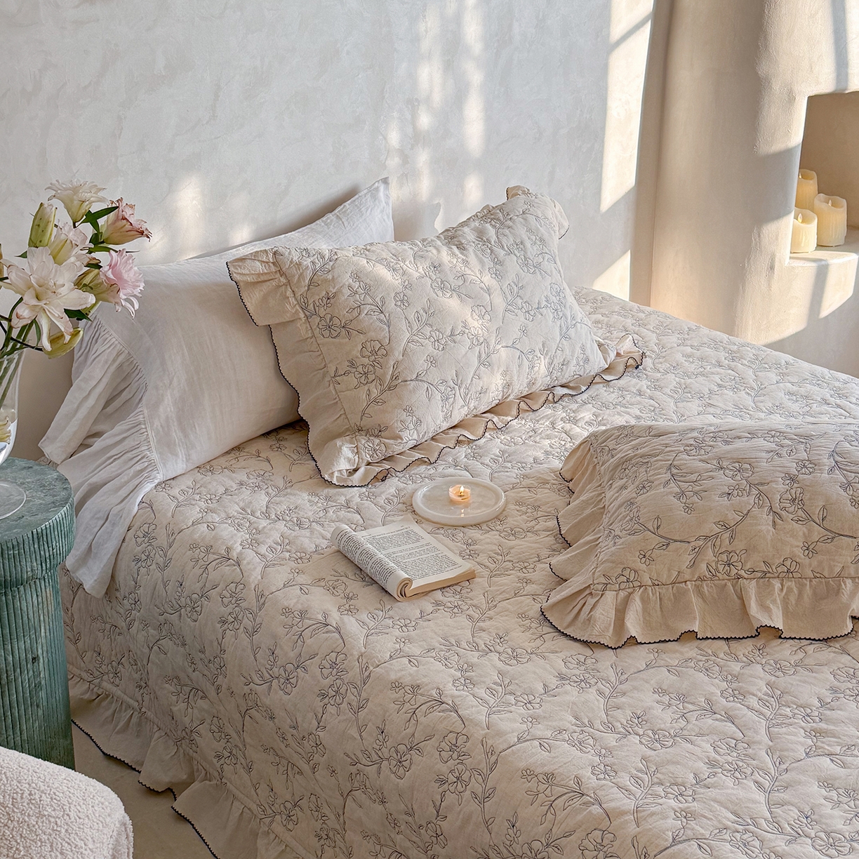 91家纺网 家纺一手货源 找家纺 （总）琳可家居 2026新款东方美学棉麻床盖三件套四件套可搭配被套