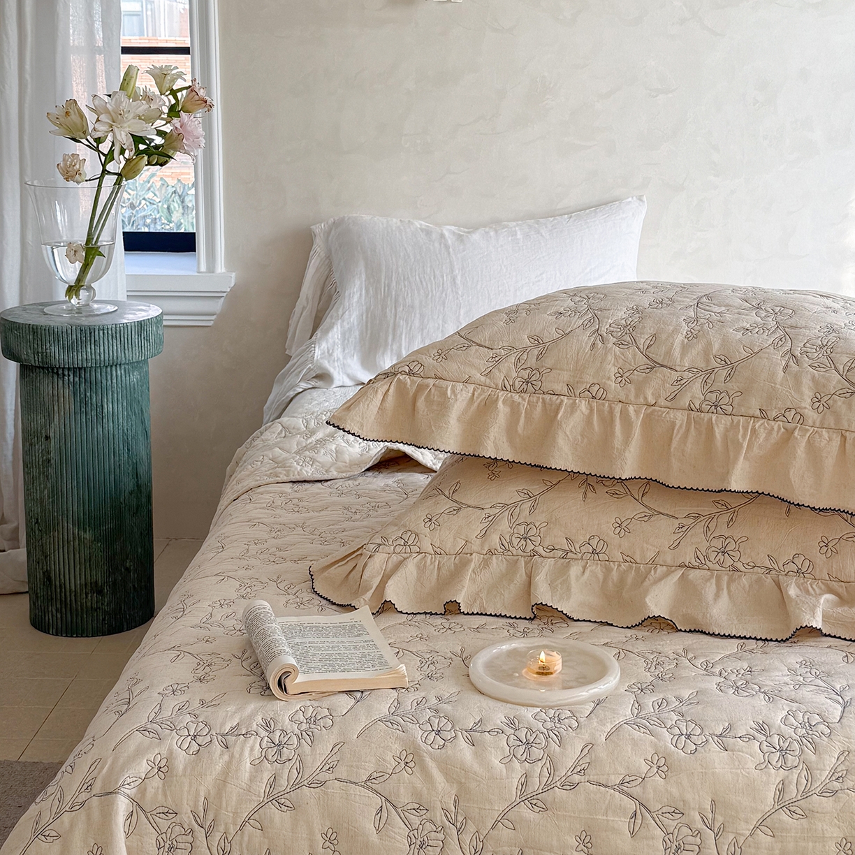 91家纺网 家纺一手货源 找家纺 （总）琳可家居 2026新款东方美学棉麻床盖三件套四件套可搭配被套