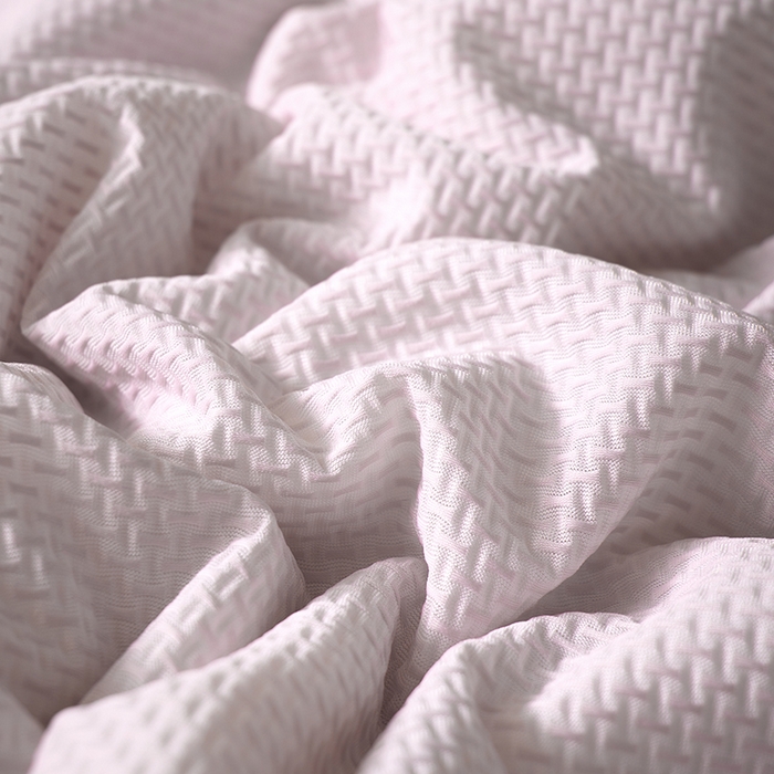 91家纺网 家纺一手货源 找家纺 鸣升家纺 2026新款氨纶提花凉感丝夏被西瓜被空调被冰淇淋夏凉被空调被 冰感-粉