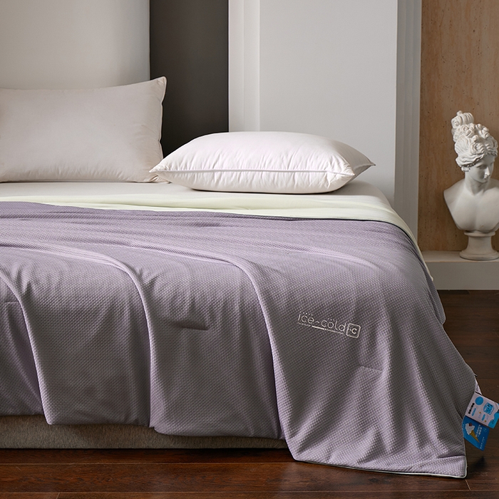 91家纺网 家纺一手货源 找家纺 鸣升家纺 2026新款氨纶提花凉感丝夏被西瓜被空调被冰淇淋夏凉被空调被 冰感-紫