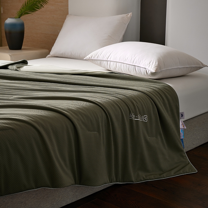 91家纺网 家纺一手货源 找家纺 鸣升家纺 2026新款氨纶提花凉感丝夏被西瓜被空调被冰淇淋夏凉被空调被 冰感-绿