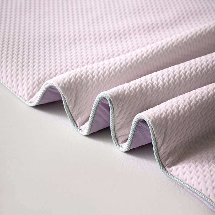 91家纺网 家纺一手货源 找家纺 鸣升家纺 2026新款氨纶提花凉感丝夏被西瓜被空调被冰淇淋夏凉被空调被 冰感-粉