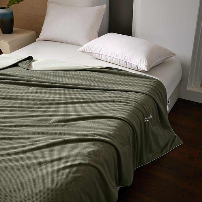 91家纺网 家纺一手货源 找家纺 鸣升家纺 2026新款氨纶提花凉感丝夏被西瓜被空调被冰淇淋夏凉被空调被 冰感-绿