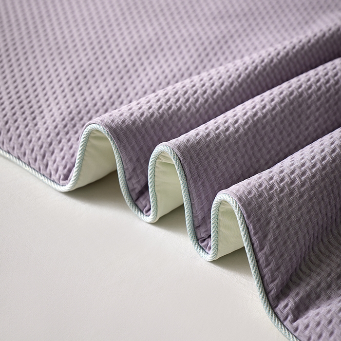 91家纺网 家纺一手货源 找家纺 鸣升家纺 2026新款氨纶提花凉感丝夏被西瓜被空调被冰淇淋夏凉被空调被 冰感-紫