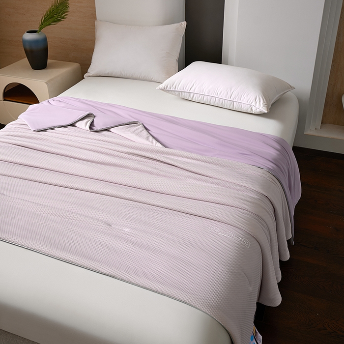 91家纺网 家纺一手货源 找家纺 鸣升家纺 2026新款氨纶提花凉感丝夏被西瓜被空调被冰淇淋夏凉被空调被 冰感-粉