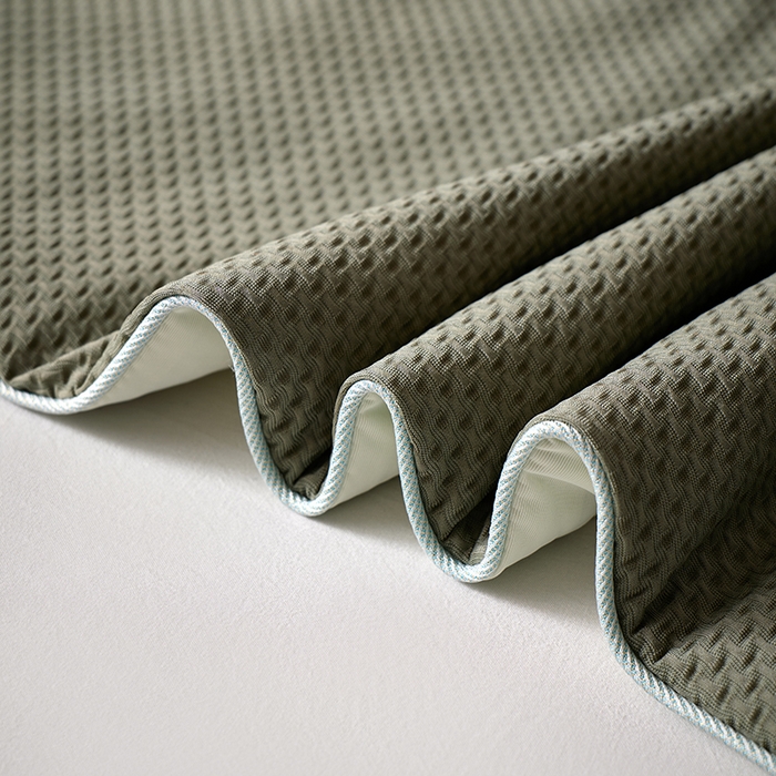 91家纺网 家纺一手货源 找家纺 鸣升家纺 2026新款氨纶提花凉感丝夏被西瓜被空调被冰淇淋夏凉被空调被 冰感-绿