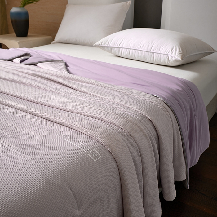 91家纺网 家纺一手货源 找家纺 鸣升家纺 2026新款氨纶提花凉感丝夏被西瓜被空调被冰淇淋夏凉被空调被 冰感-粉