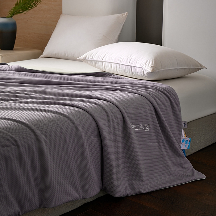 91家纺网 家纺一手货源 找家纺 鸣升家纺 2026新款氨纶提花凉感丝夏被西瓜被空调被冰淇淋夏凉被空调被 冰感-紫